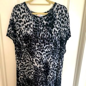 NWOT 3xl Lularoe Maria maxi dress snow leopard print
